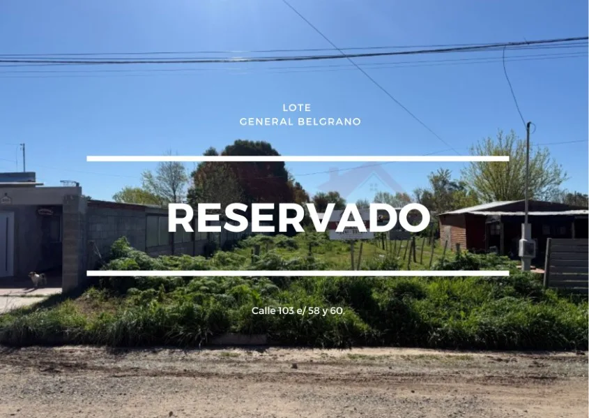Lote de 10 x 50 m - Calle 103 e/ 58 y 60, Barrio José María.