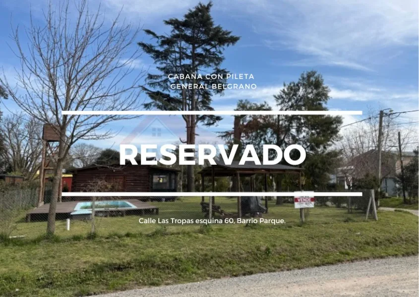 Cabaña de palo redondo con Pileta. - Calle Las Tropas esquina 60, Barrio Parque.
